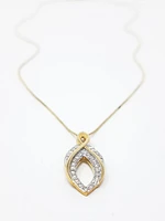 10K Yellow Gold 0.22 Diamond Pendant, 18"