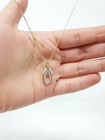10K Yellow Gold 0.22 Diamond Pendant, 18"