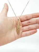 10K Yellow Gold 0.10cttw Diamond Pendant, 18"