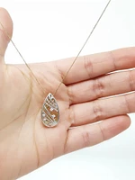 10K White & Yellow Gold 0.06cttw Diamond Pendant, 18"