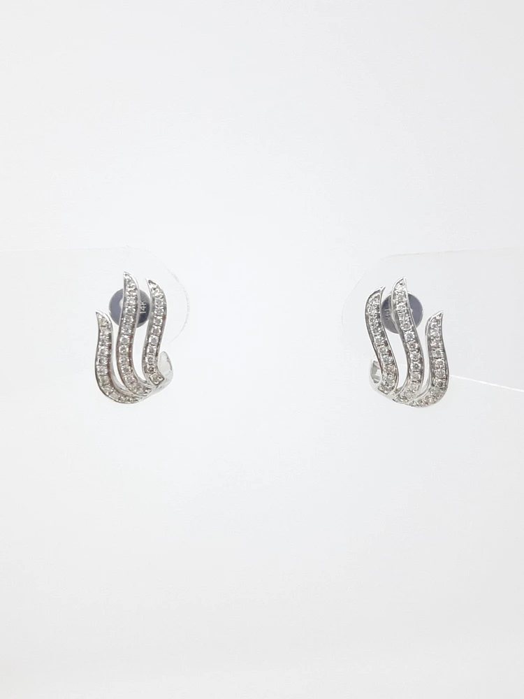 14K White Gold 0.36cttw Diamond Earrings