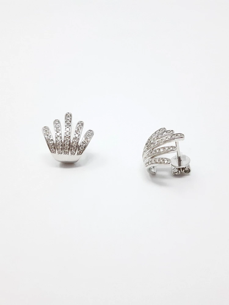 14K White Gold 0.37cttw Diamond Earrings
