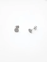 10K White Gold Diamond Stud Earrings