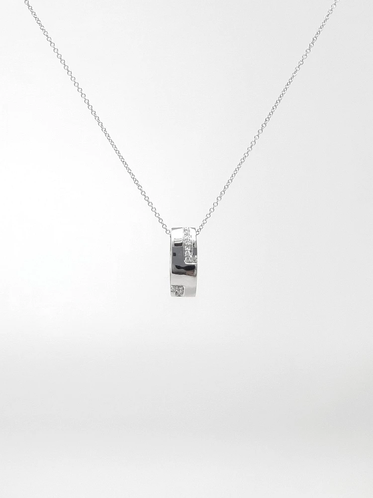 Two-Tone Reversible Pendant with Diamonds
