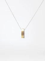 Two-Tone Reversible Pendant with Diamonds