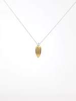 10K Two-Tone Reversible 0.06cttw Diamond Pendant, 18"