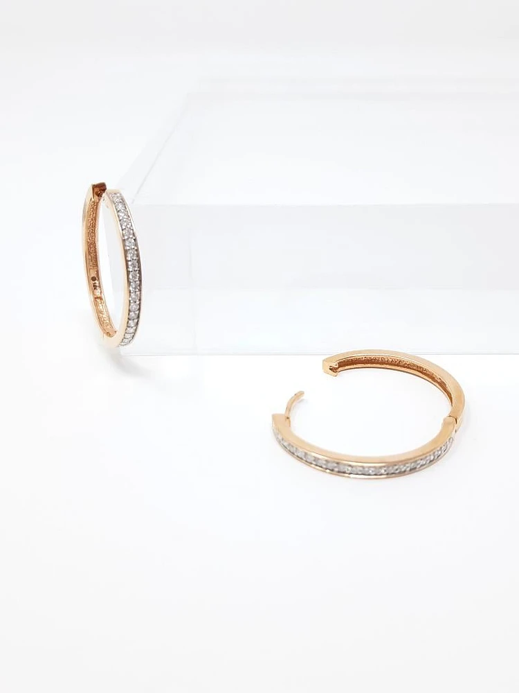 Diamond Hoop Earrings
