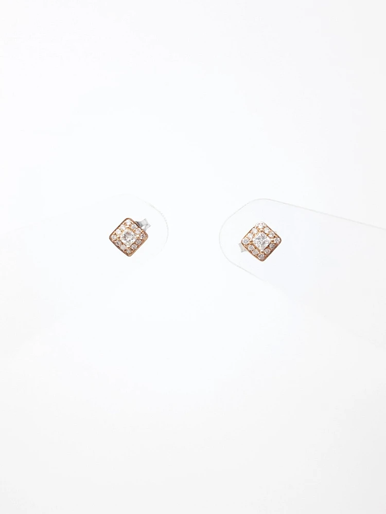 Two-Tone Canadian Diamond Earrings