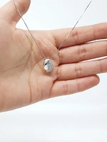 10K White Gold 0.30cttw Diamond Pendant, 18"