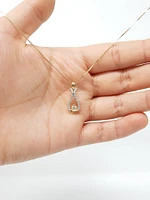 10K Yellow Gold 0.20cttw Canadian Diamond Pendant, 18"