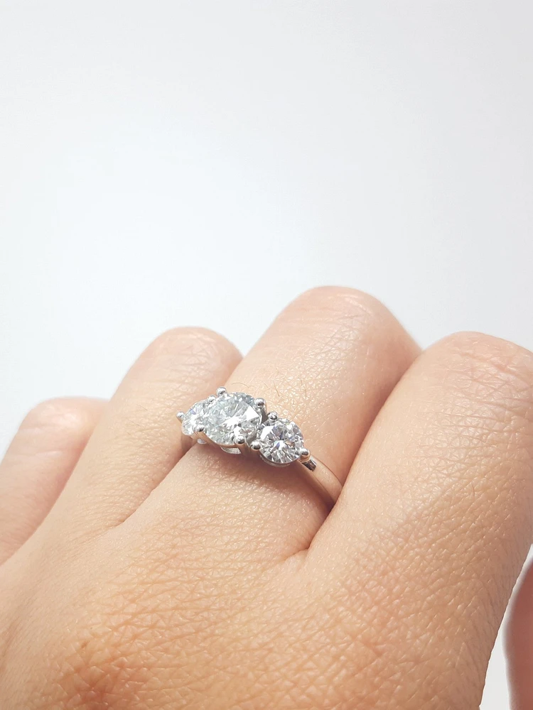 Moissanite Engagement Ring 