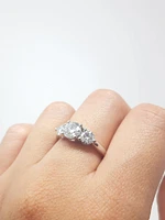 Moissanite Engagement Ring 