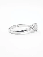 Moissanite and Silver Ring
