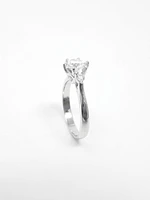 Moissanite and Silver Ring