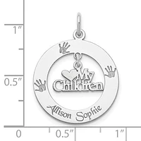 Sterling Silver Personalizable My Children Charm  (2 names only)