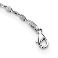Sterling Silver Rhodium-plated Polished Multi-strand Necklace - 17.5"