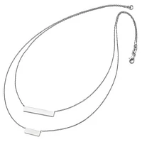 Sterling Silver Double Bar Necklace - 16"
