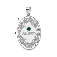 Sterling Silver Crystal Family Pendant (up to 4 names and birthstones)