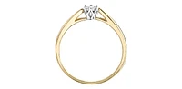 10K Yellow & White Gold 0.05cttw Diamond Promise / Engagement Ring, Size 6.5