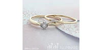 10K Yellow & White Gold 0.05cttw Diamond Promise / Engagement Ring, Size 6.5