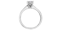 10K White Gold 0.25cttw Round Brilliant Cut Diamond Engagement Ring, size 6.5