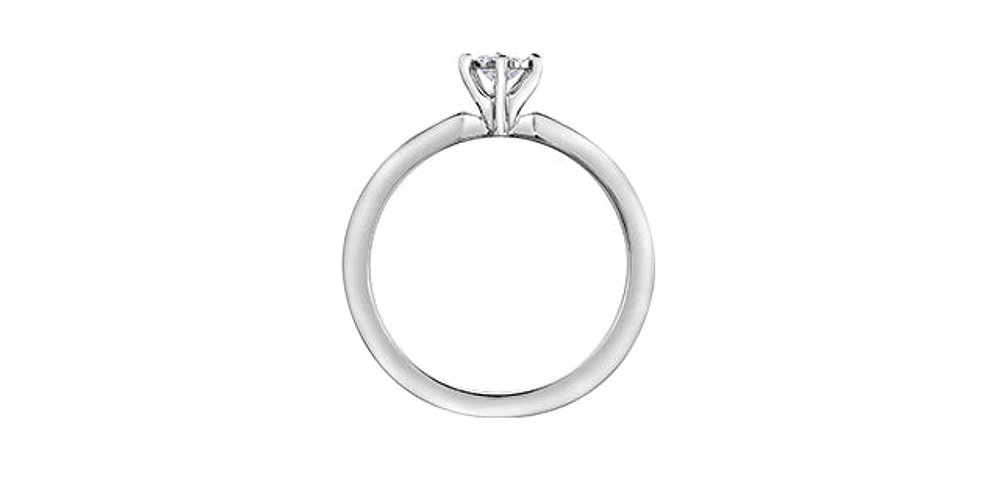 10K  White Gold 0.30cttw Diamond Engagement Ring - /