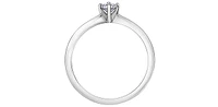 10K White Gold 0.18cttw Canadian Diamond Engagement Ring, 6.5