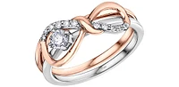 10K White Gold 0.18cttw Canadian Diamond Engagement Ring, 6.5
