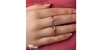 10K White Gold 0.18cttw Canadian Diamond Engagement Ring, 6.5