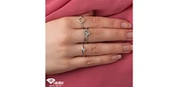 10K White Gold 0.20cttw Canadian Diamond Princess Cut Engagement Ring, 6.5