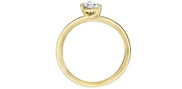 10K Yellow Gold 0.23Cttw Canadian Diamond Pear Cut Engagement Ring - /