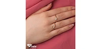 10K Yellow Gold 0.23Cttw Canadian Diamond Pear Cut Engagement Ring - /