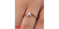 10K Rose Gold 0.14cttw Round Brilliant Cut Canadian Diamond Engagement Ring