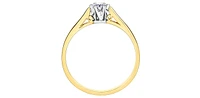 10K Yellow Gold 0.18cttw Round Brilliant Cut Canadian Diamond Engagement Ring