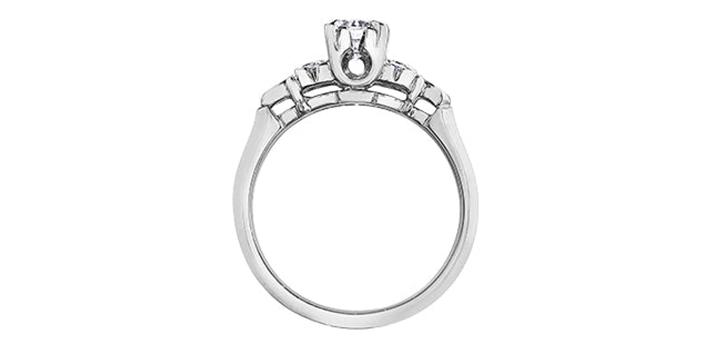 18K White Gold 0.33cttw Round Brilliant Cut Canadian Diamond Engagement Ring