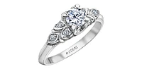 18K White Gold 0.33cttw Round Brilliant Cut Canadian Diamond Engagement Ring