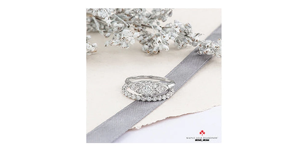 18K White Gold 0.33cttw Round Brilliant Cut Canadian Diamond Engagement Ring