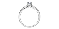 10K White Gold 0.33cttw Round Brilliant Cut Canadian Diamond Engagement Ring - / 4.5