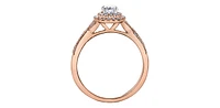 10K Rose Gold 0.23cttw Canadian Diamond Ring, size 6.5