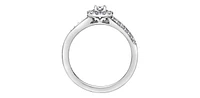 10K White Gold 0.30cttw Canadian Diamond Ring - Size 6.5