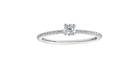 10K White Gold 0.30cttw Canadian Diamond Engagement Ring, size 6.5