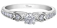 10K White Gold 0.31cttw Diamond Ring - Size 6.5