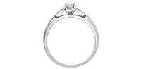 10K White Gold 0.31cttw Round Brilliant Cut Canadian Diamond Engagement Ring (Band sold separately)