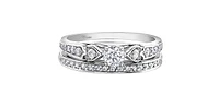 10K White Gold 0.31cttw Round Brilliant Cut Canadian Diamond Engagement Ring (Band sold separately)