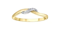 10K Yellow Gold 0.18Cttw Diamond Engagement Ring - /