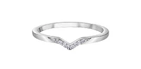 10K White Gold 0.21cttw Canadian Diamond Engagement Ring, 6.5