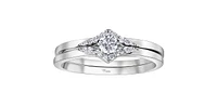 10K White Gold 0.20cttw Round Brilliant Cut Canadian Diamond Engagement Ring (Band sold separately)