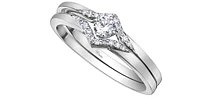 10K White Gold 0.20cttw Round Brilliant Cut Canadian Diamond Engagement Ring (Band sold separately)