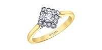 14K Yellow Gold 0.44cttw Round Brilliant Cut Canadian Diamond Engagement Ring