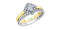 14K Yellow Gold 0.44cttw Round Brilliant Cut Canadian Diamond Engagement Ring